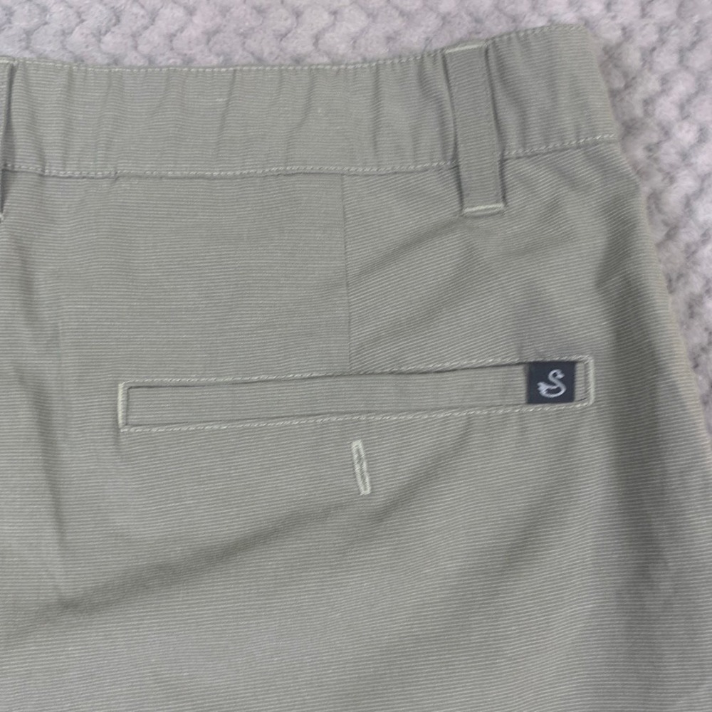 Swannies Golf Shorts Mens 34 Olive Green Performance Stretch Flat Front - Picture 9 of 10